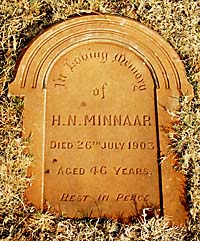 H N Minnaar grave in Potchefstroom Main Cemetery