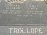 TROLLOPE Charles Douglas 1882-1945 & Liela Katie 1887-1957