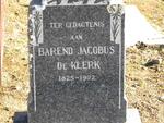 KLERK Barend Jacobus, de 1825-1902