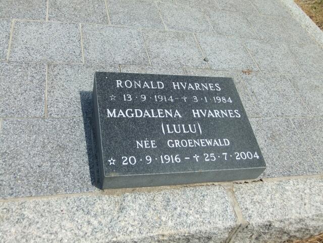 HVARNES Ronald 1914-1984 & Magdalena GROENEWALD 1916-2004