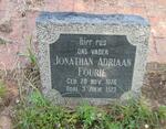 FOURIE Jonathan Adriaan 1878-1923