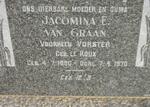 GRAAN Jacomina E., van formerly VORSTER nee LE ROUX 1890-1970