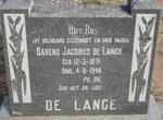 LANGE Barend Jacobus, de 1871-1946