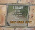 BENADE Gert 1936-2008 & Rita 1939-