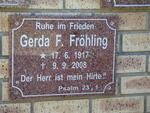 FRÖHLING Gerda F. 1917-2008