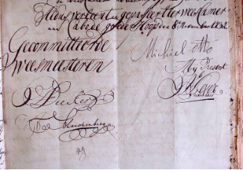 Document signed by Michiel Otto
