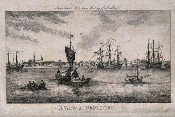 Deptford, River Thames (1775)