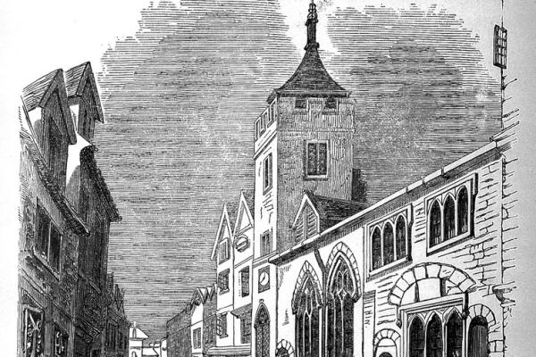 Exeter, St.Edmund's Church and Bridge Street