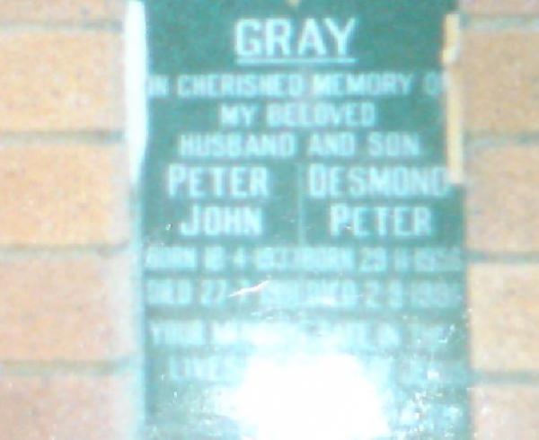 GRAY, Peter John