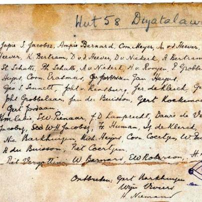 Prisoners of War Ceylon, Diyatalawa hut 58b