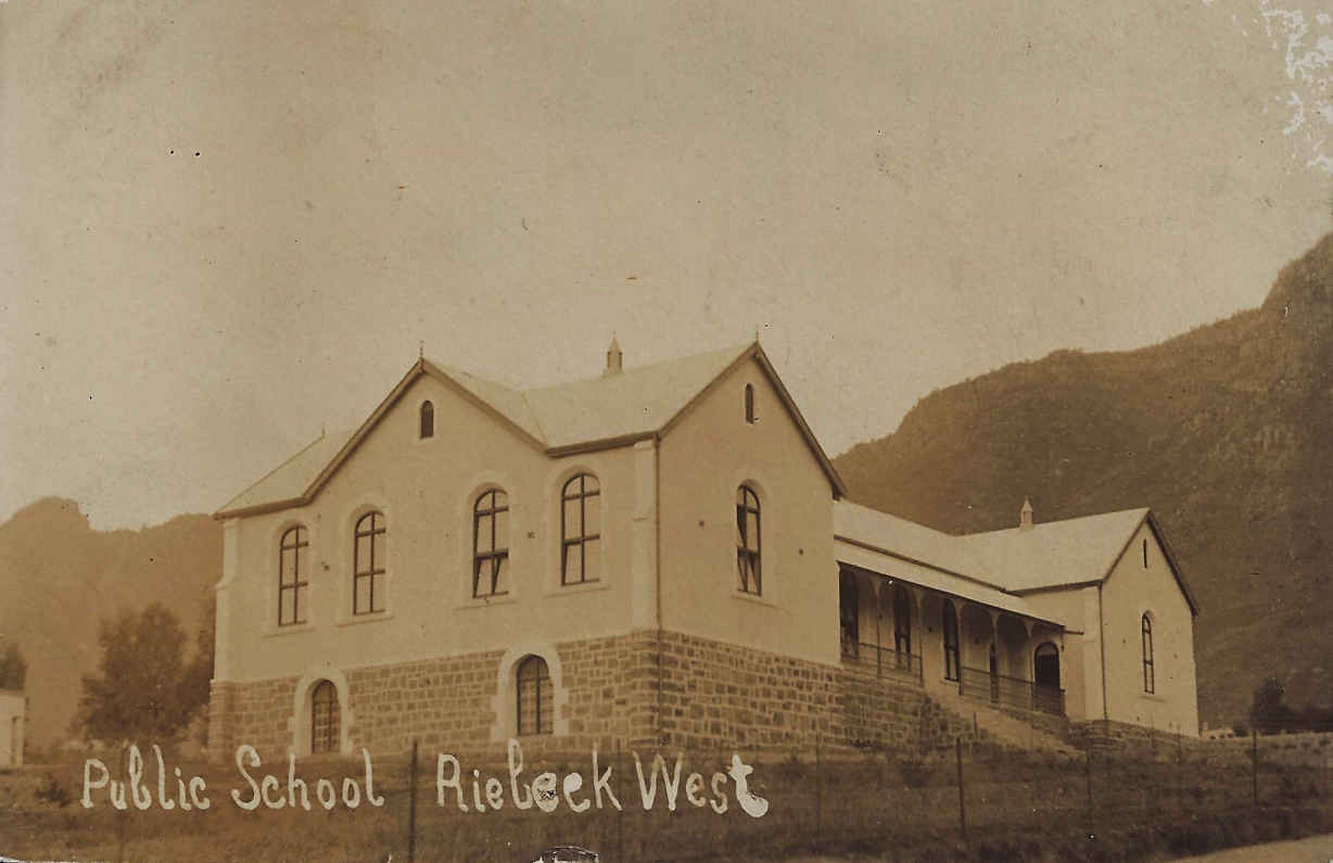 Riebeek West Public School postal cancellation 19.8.1907