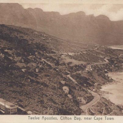 Twelve Apostles, Clifton Bay, near Cape Town, postal cancellation 1915