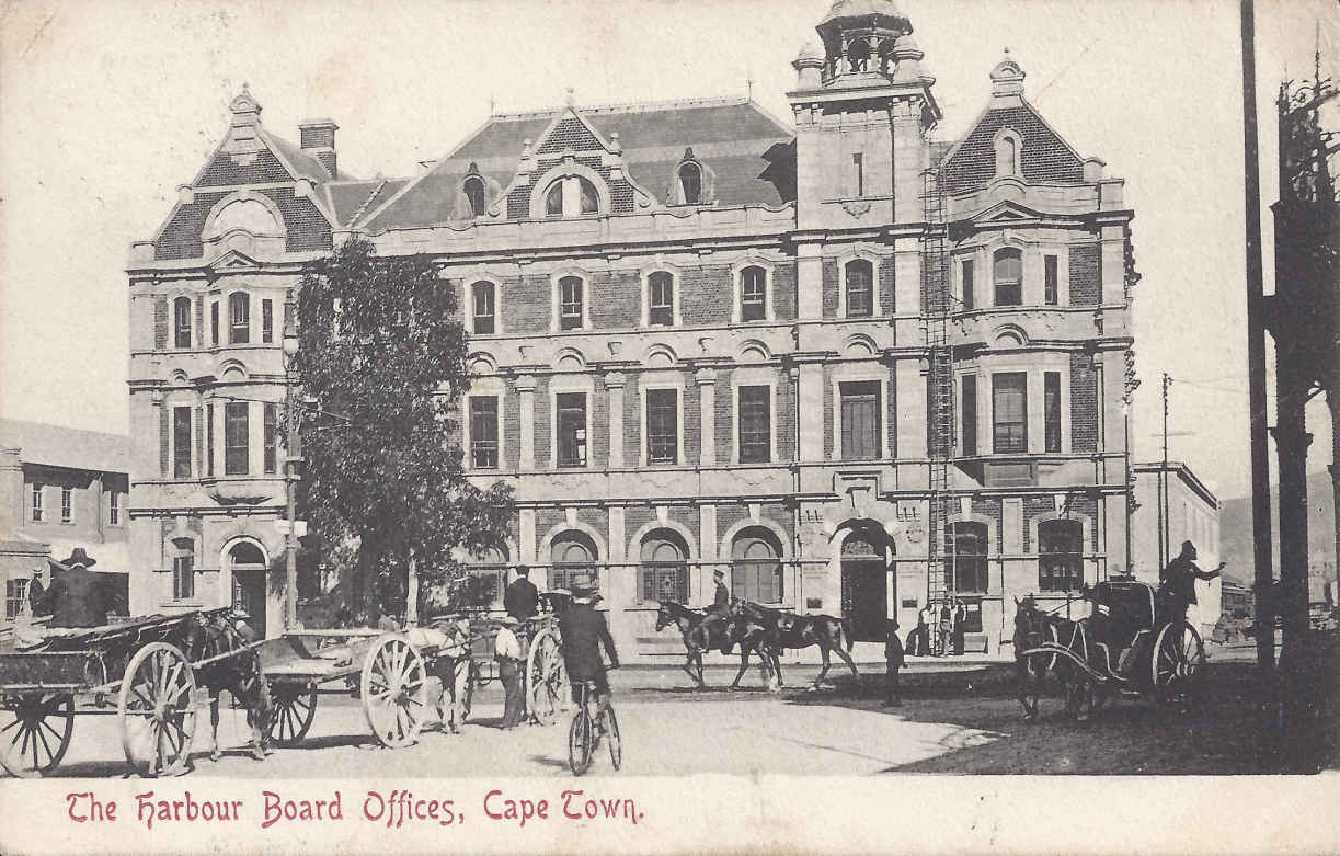 Cape Town.The Harbour Board Offices, postal cancellation 1907