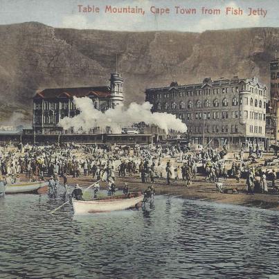 Table Mountain, Cape Town from the fishing jetty (Rogge Bay)