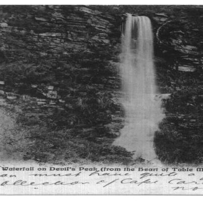 Cape Town, waterfall on Devil's peak