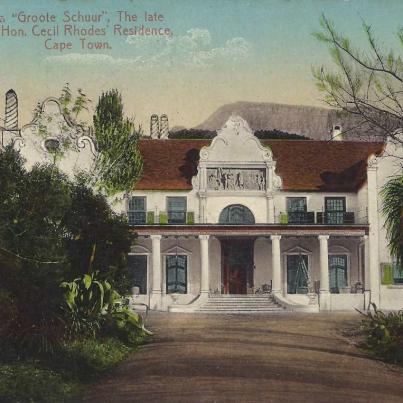 Groote schuur, the late Rt Hon Cecil Rhodes' residence, Cape Town