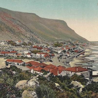 Kalk Bay from the South East, postal cancellation 1913