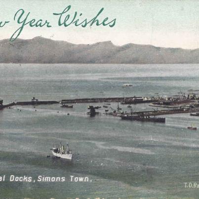New Naval Docks, Simonstown, postal cancellation 1907
