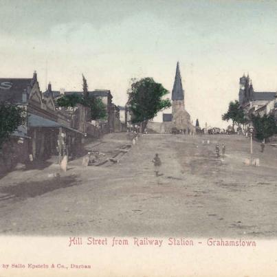Hill Street from Railway Station, Grahamstown