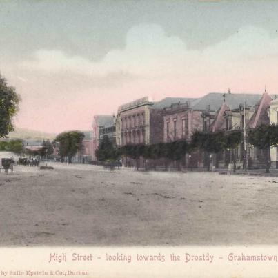 High Road, looking towards the Drostdy, Grahamstown