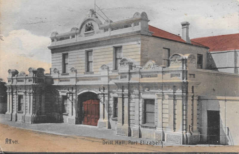 Drill Hall Port Elizabeth postal cancellation 1920