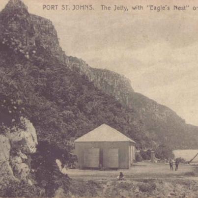 Port St Johns - The Jetty with Eagles Nest on the left