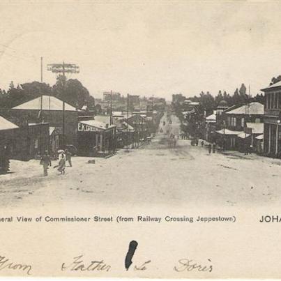 Johannesburg, Commissioner Str from Railway Crossing Jeppestown