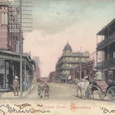 Joubert Street Johannesburg, postal cancellation 1904