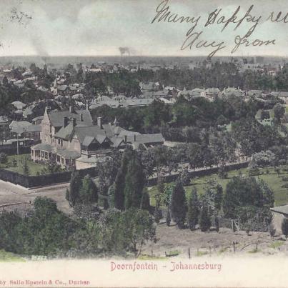 Doornfontein postal cancellation Pretoria on 5.8.1913