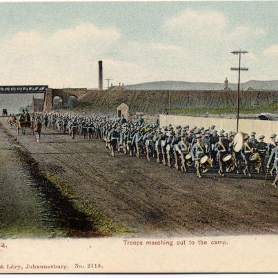 Pretoria Troops marching out of camp