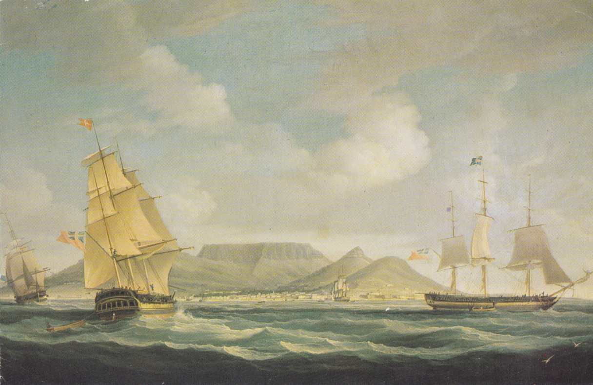 The Culcatta in Table Bay painted by William John Higgins (1781-1845) Greetings Card