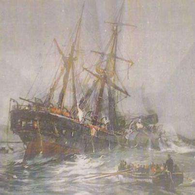 Stranding of the Birkenhead near Stanford, Greetings card