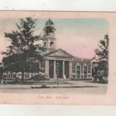 Ladysmith (Natal) post boer war showing damage to clock tower