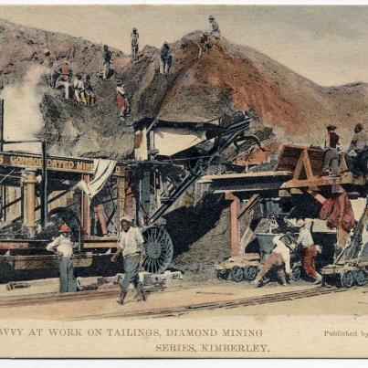 Kimberley Steam Navvy at work on tailings w