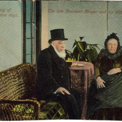 Pres Paul Kruger and his wife