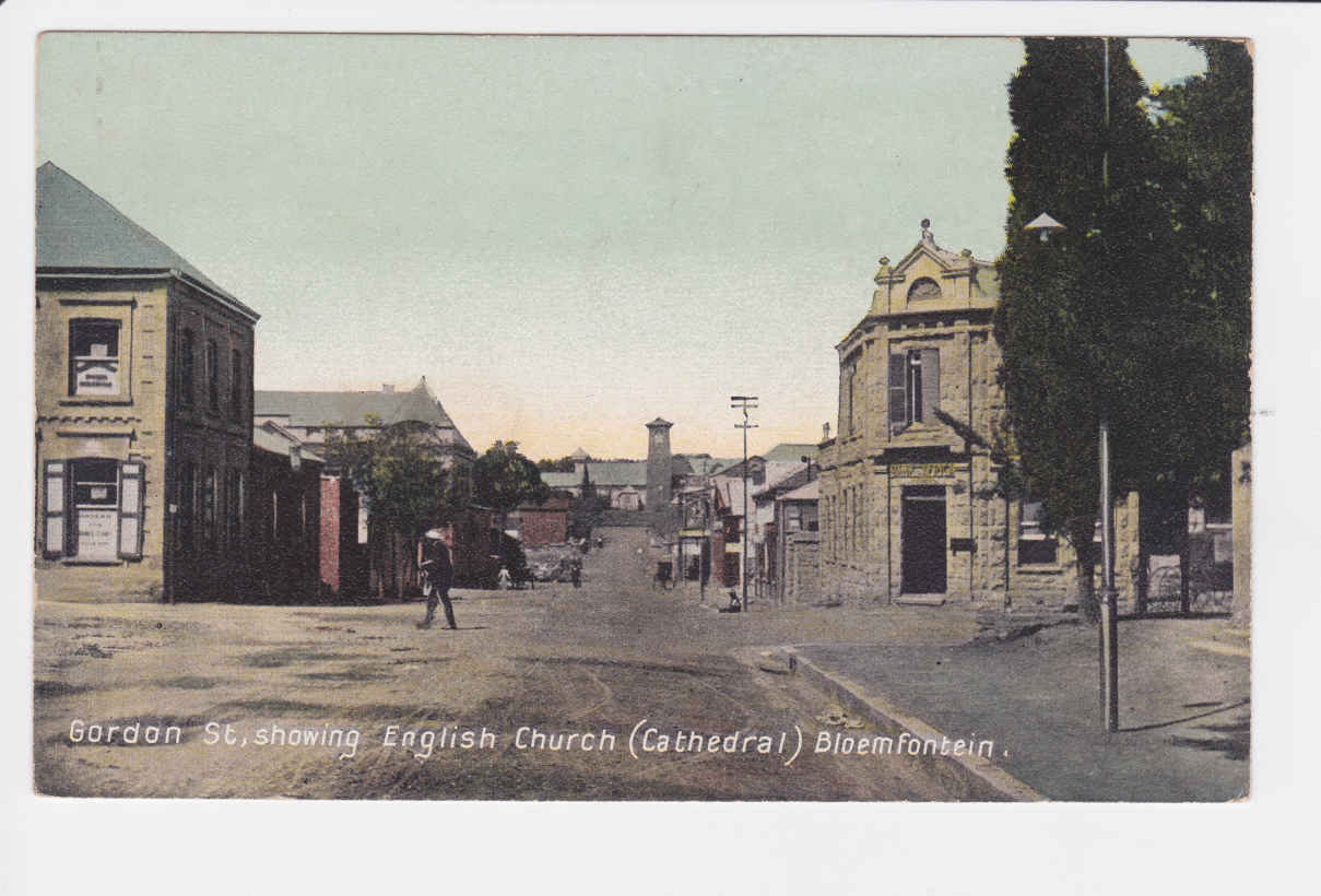 Gordon St showing English church , Bloemfontein