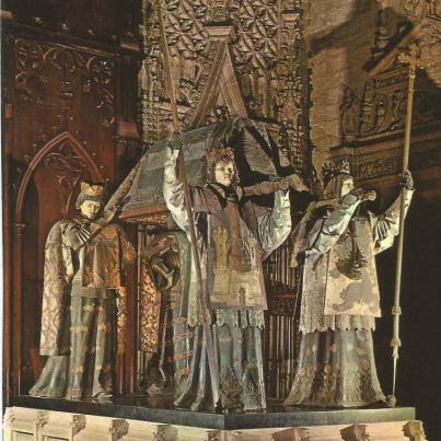 Sevilla, The Cathedral, Monument to the remains of Columbus