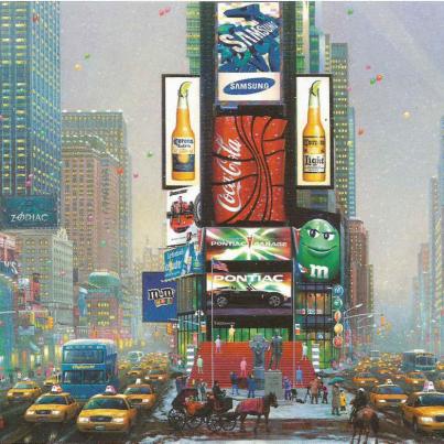 New York, Winter in Times Square by Alexander Chen