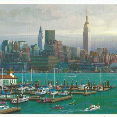 New York, Hudson River View from New Jersey by Alexander Chen