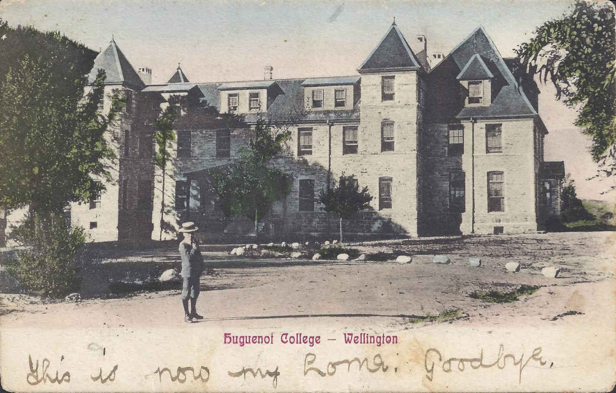 Huguenot College Wellington, postal cancellation 1908