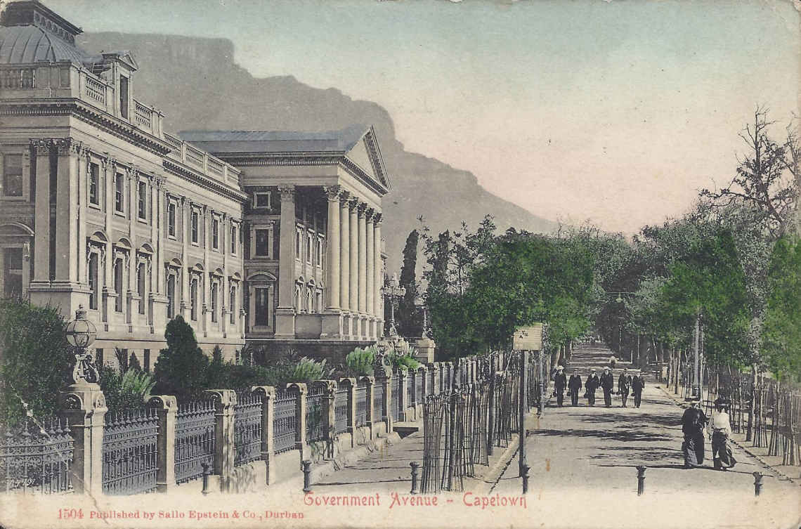 Government Avenue Cape Town, postal cancellation 1910