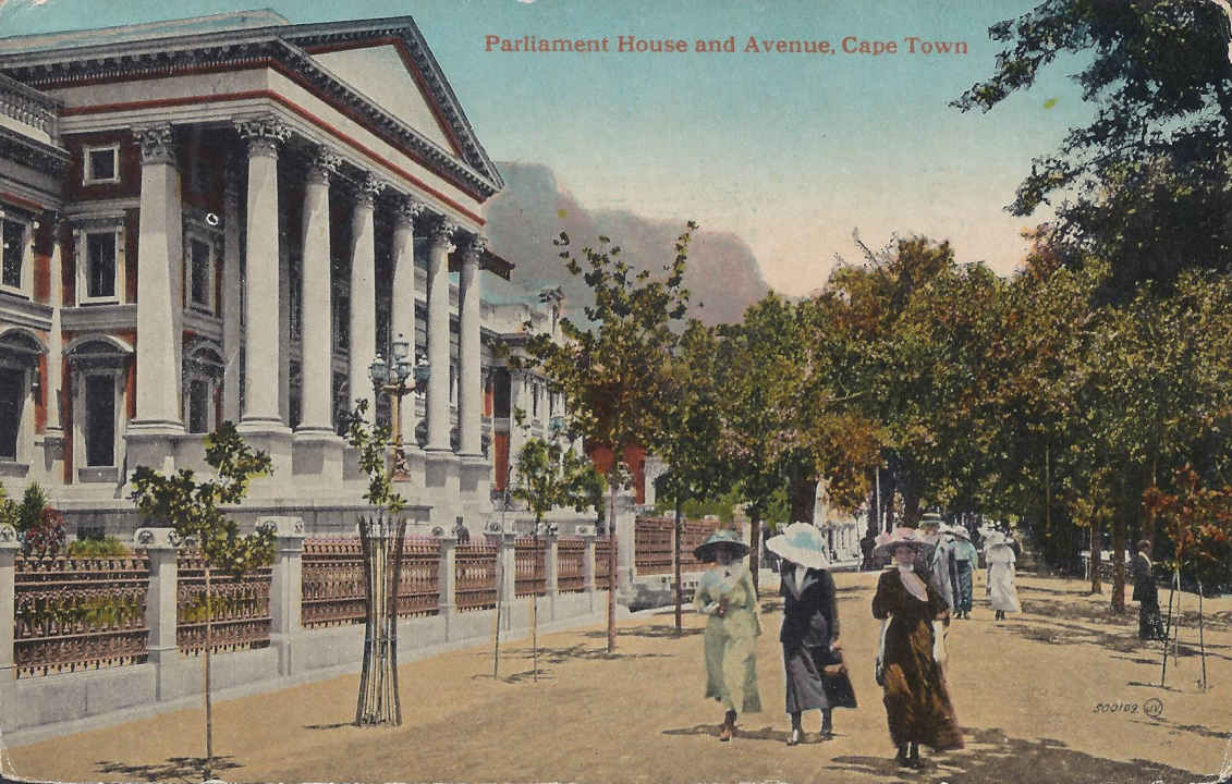 Parliament House and Avenue Cape Town, postal cancellation 1922