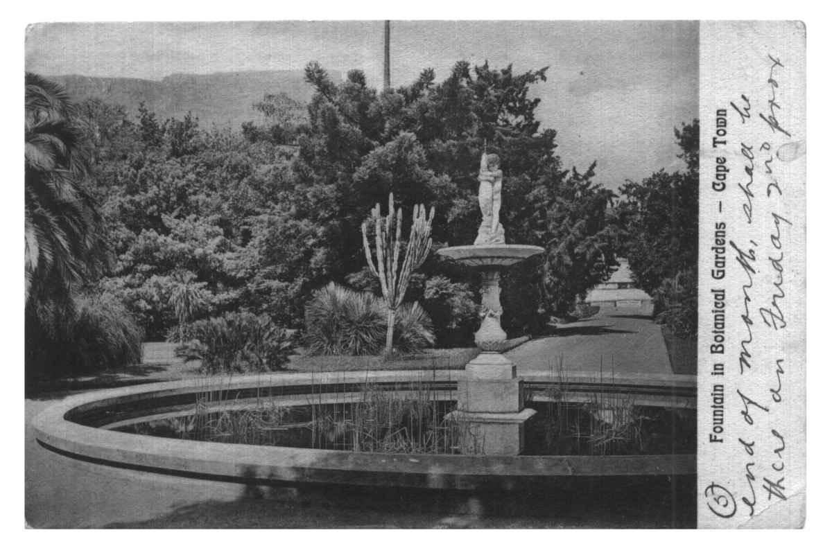 Cape Town, fountain in botanical gardens
