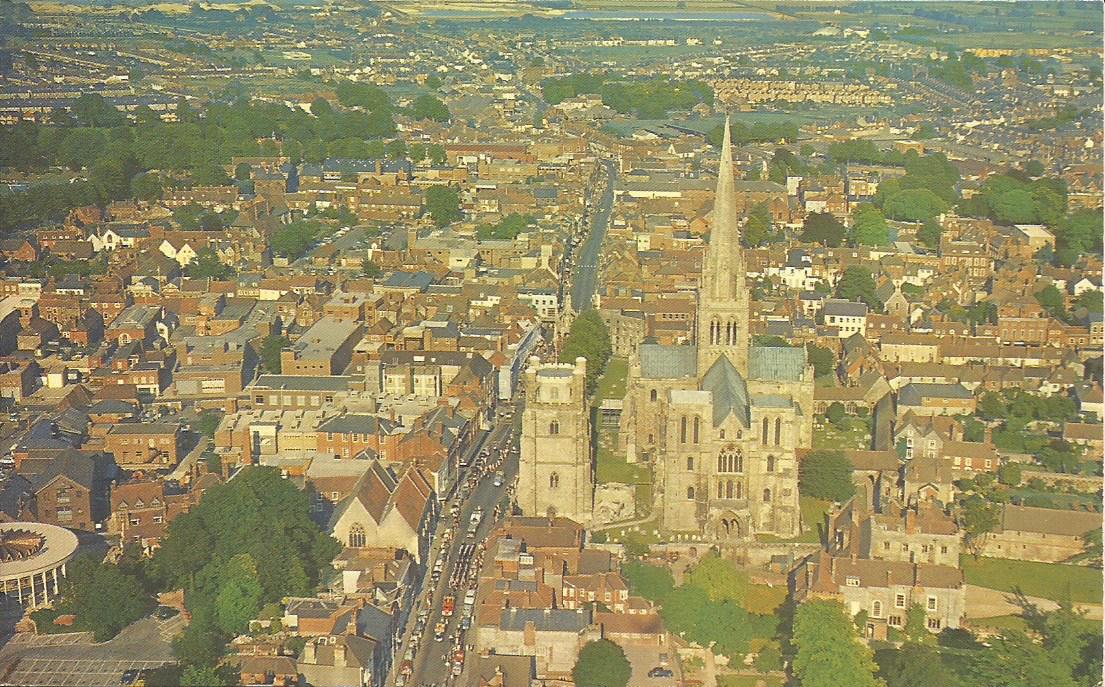 Chichester, Aerial View and Norman Cathedral