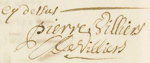 Signature Pierre Villiers